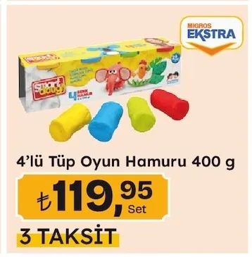 4'Lü Tüp Oyun Hamuru 400 G
