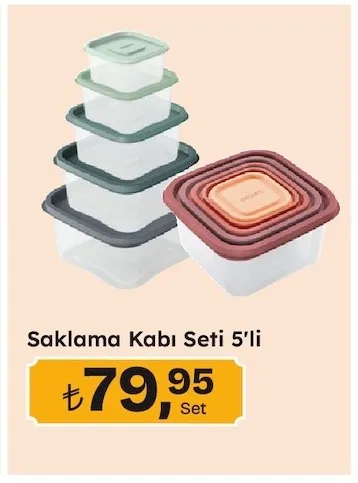 Saklama Kabı Seti 5'Li