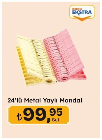 24'Lü Metal Yaylı Mandal