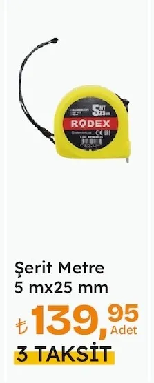 Şerit Metre 5 Mx25 Mm