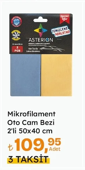 Mikrofilament Oto Cam Bezi 2'Li 50X40 Cm