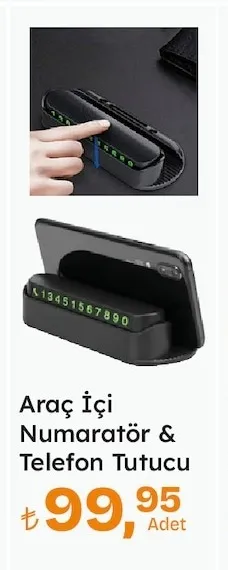 Araç İçi Numaratör & Telefon Tutucu