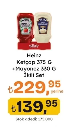 Heinz Ketçap 375 G +Mayonez 330 G İkili Set