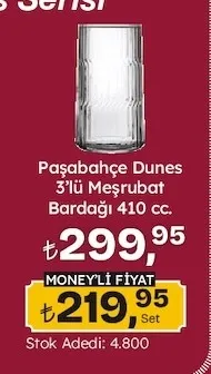 Paşabahçe Dunes 3'Lü Meşrubat Bardağı 410 Cc.