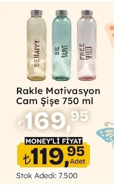 Rakle Motivasyon Cam Şişe 750 Ml