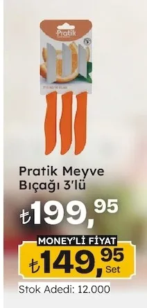 Pratik Meyve Bıçağı 3'Lü