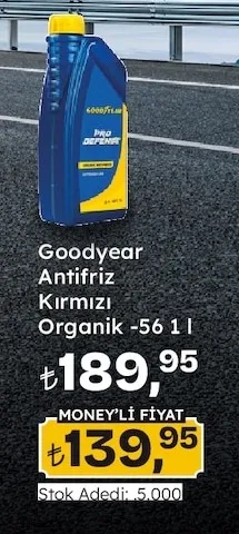 Goodyear Antifriz Kırmızı Organik -56 1 L