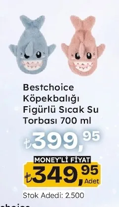 Bestchoice Köpekbalığı Figürlü Sıcak Su Torbası 700 Ml