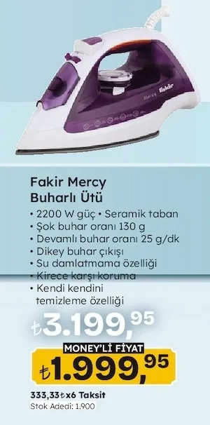 Fakir Mercy Buharlı Ütü