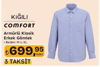 Kiğılı Comfort Armürlü Klasik Erkek Gömlek