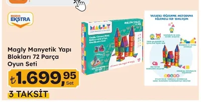 Magly Manyetik Yapı Blokları 72 Parça Oyun Seti