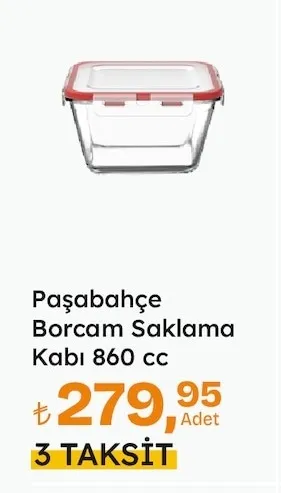 Paşabahçe Borcam Saklama Kabı 860 Cc