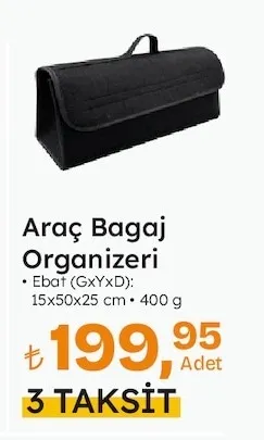 Araç Bagaj Organizeri