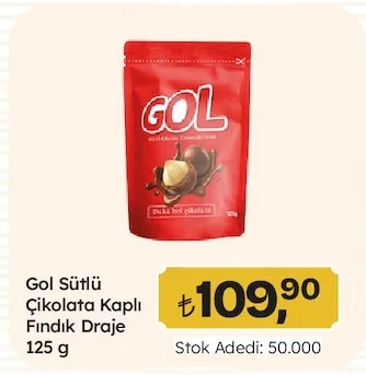 Gol Sütlü Çikolata Kaplı Fındık Draje 125 G
