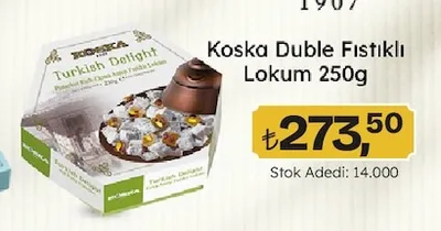 Koska Duble Fıstıklı Lokum 250G