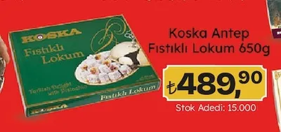 Koska Antep Fıstıklı Lokum 650G