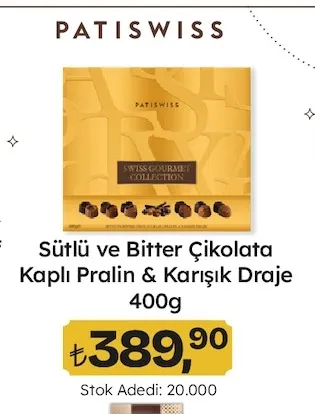 Patiswiss Sütlü Ve Bitter Çikolata Kaplı Pralin & Karışık Draje 400G