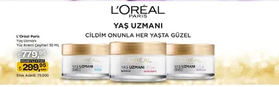 L'Oréal Paris Yaş Uzmanı Yüz Kremi Çeşitleri 50 Ml