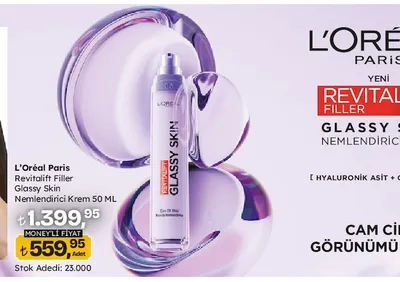 L'Oréal Paris Revitalift Filler Glassy Skin Nemlendirici Krem 50 Ml