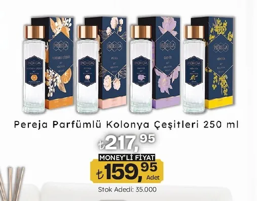 Pereja Parfümlü Kolonya Çeşitleri 250 Ml