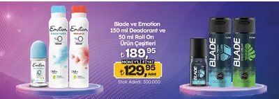 Blade Ve Emotion 150 Ml Deodorant Ve 50 Ml Roll On Ürün Çeşitleri