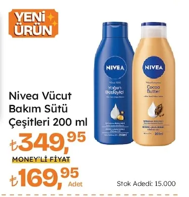 Nivea Vücut Bakım Sütü Çeşitleri 200 Ml