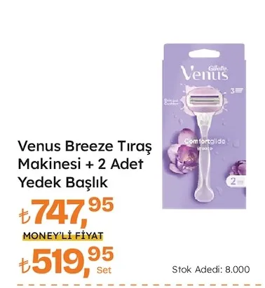 Venus Breeze Tıraş Makinesi + 2 Adet Yedek Başlık
