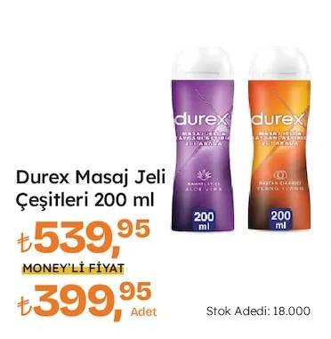 Durex Masaj Jeli Çeşitleri 200 Ml