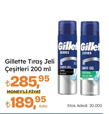 Gillette Tıraş Jeli Çeşitleri 200 Ml
