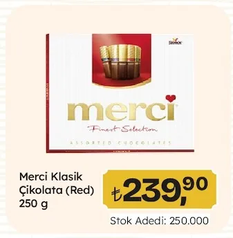 Merci Klasik Çikolata (Red) 250 G