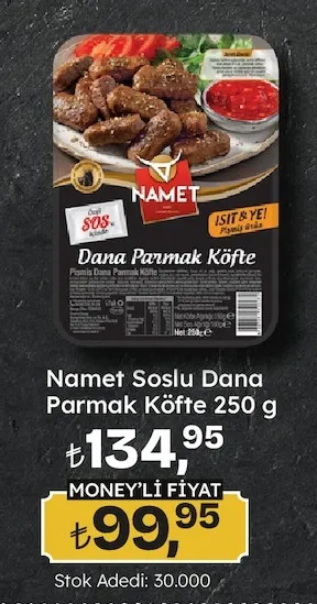 Namet Soslu Dana Parmak Köfte 250 G