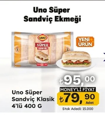 Uno Süper Sandviç Klasik 4'Lü 400 G