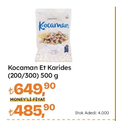 Kocaman Et Karides (200/300) 500 G