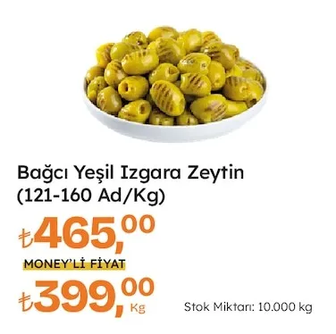Bağcı Yeşil Izgara Zeytin (121-160 Ad/Kg)