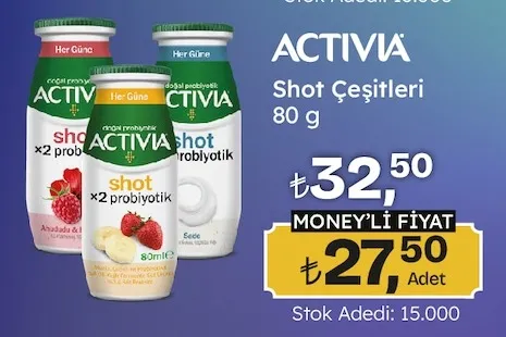 Activia Shot Çeşitleri 80 G