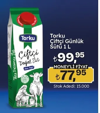 Torku Çiftçi Günlük Sütü 1 L