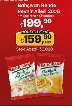 Bahçıvan Rende Peynir Ailesi 200G