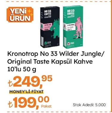 Kronotrop No 33 Wilder Jungle/ Original Taste Kapsül Kahve 10'Lu 50 G