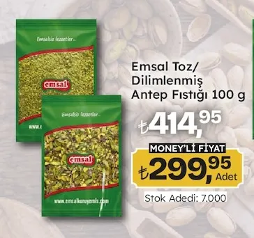 Emsal Toz/ Dilimlenmiş Antep Fıstığı 100 G
