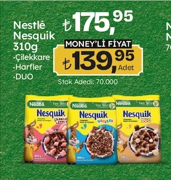 Nestlé Nesquik 310G Çilekare Harfler Duo