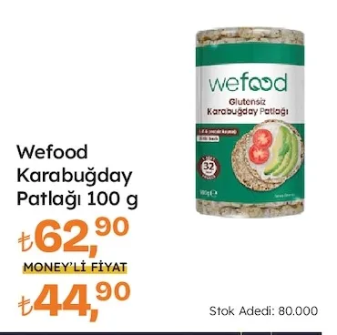 Wefood Karabuğday Patlağı 100 G