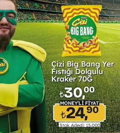 Çizi Big Bang Yer Fıstığı Dolgulu Kraker 70G