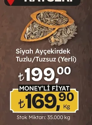 Siyah Ayçekirdek Tuzlu/Tuzsuz (Yerli)