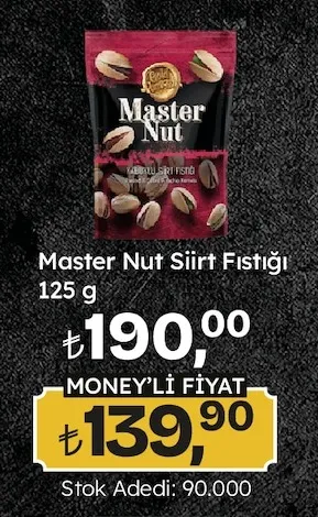 Master Nut Siirt Fıstığı 125 G