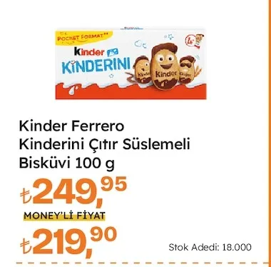 Kinder Ferrero Kinderini Çıtır Süslemeli Bisküvi 100 G