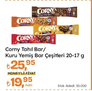 Corny Tahıl Bar/Kuru Yemiş Bar Çeşitleri 20-17 G