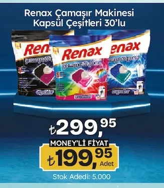 Renax Çamaşır Makinesi Kapsül Çeşitleri 30'Lu