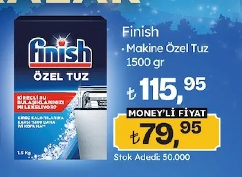 Finish Makine Özel Tuz 1500 Gr