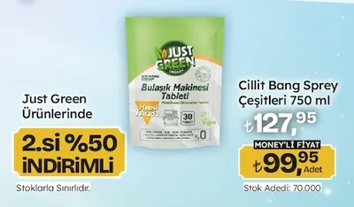 Just Green Bulaşık Makinesi Tableti