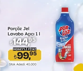 Porçöz Jel Lavabo Açıcı 1 L